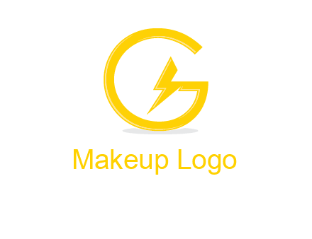 electric bolt merged with letter g logo