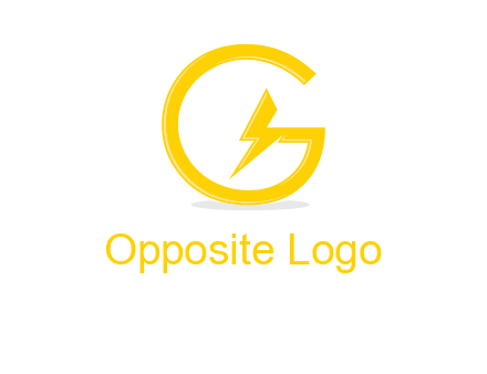electric bolt merged with letter g logo