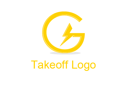 electric bolt merged with letter g logo