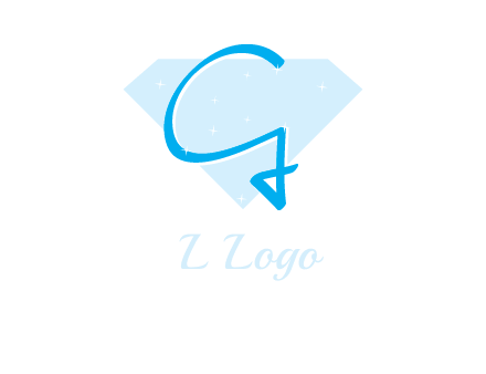 letter g placed in front of a diamond logo