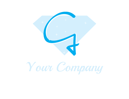 letter g placed in front of a diamond logo