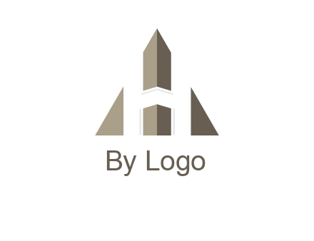 letter h inside the triangle logo