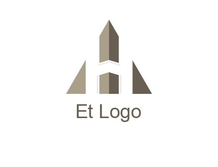 letter h inside the triangle logo