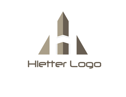 letter h inside the triangle logo