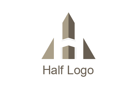 letter h inside the triangle logo