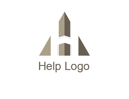 letter h inside the triangle logo