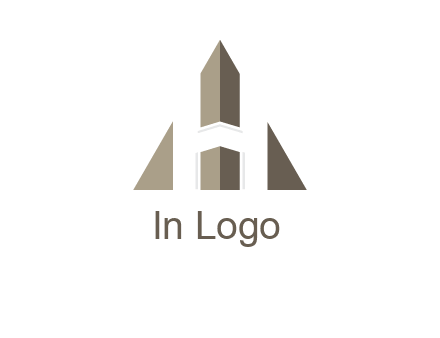 letter h inside the triangle logo