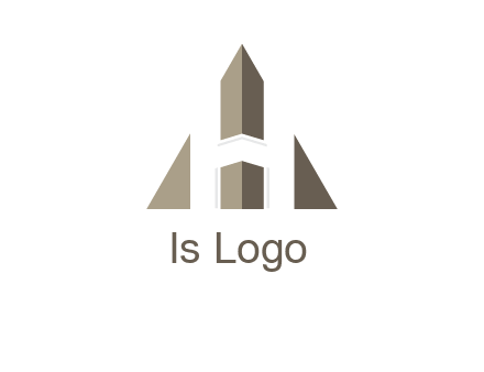 letter h inside the triangle logo