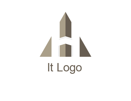 letter h inside the triangle logo