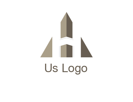 letter h inside the triangle logo