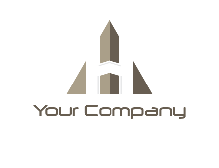 letter h inside the triangle logo