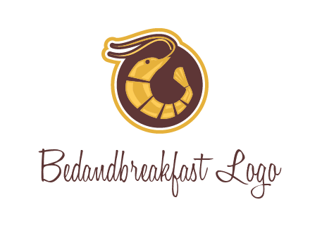 prawn in circle seafood logo