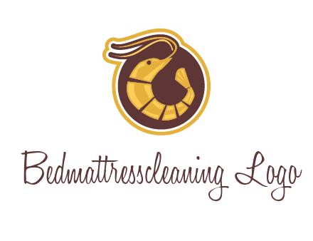 prawn in circle seafood logo