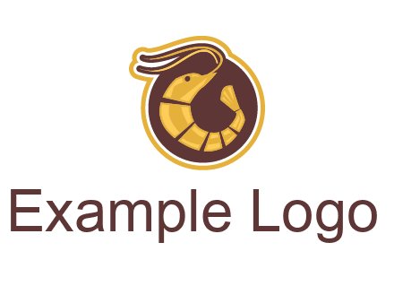 prawn in circle seafood logo