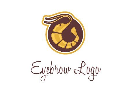 prawn in circle seafood logo