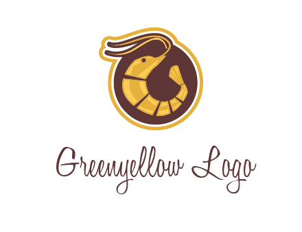 prawn in circle seafood logo