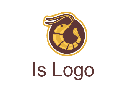 prawn in circle seafood logo
