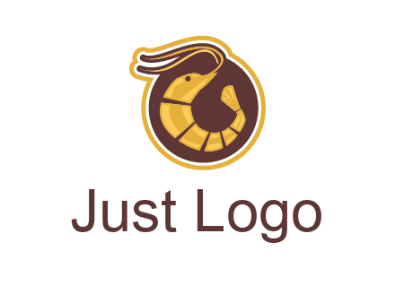 prawn in circle seafood logo