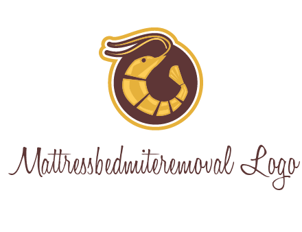 prawn in circle seafood logo
