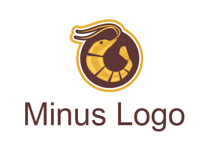 prawn in circle seafood logo