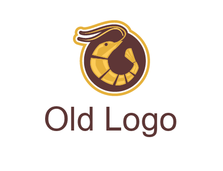prawn in circle seafood logo