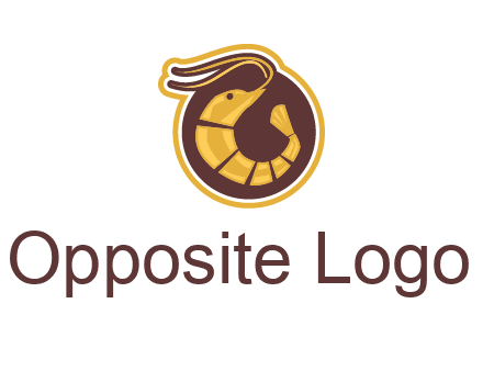 prawn in circle seafood logo