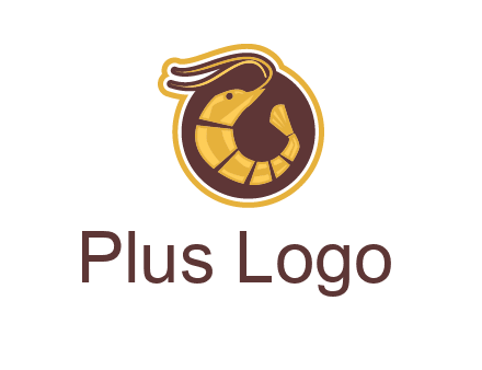 prawn in circle seafood logo