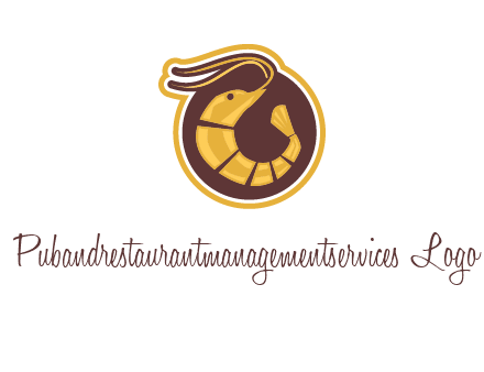 prawn in circle seafood logo