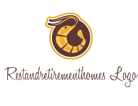 prawn in circle seafood logo