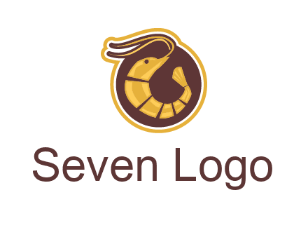 prawn in circle seafood logo
