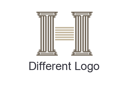 court column forming letter h logo