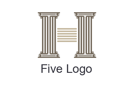 court column forming letter h logo