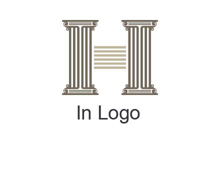 court column forming letter h logo