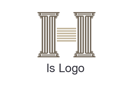 court column forming letter h logo