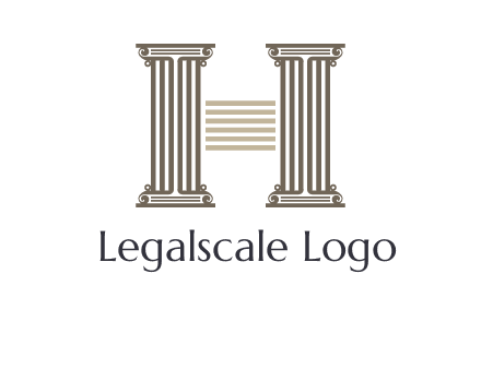 court column forming letter h logo