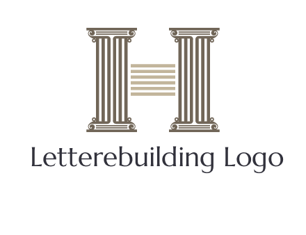 court column forming letter h logo