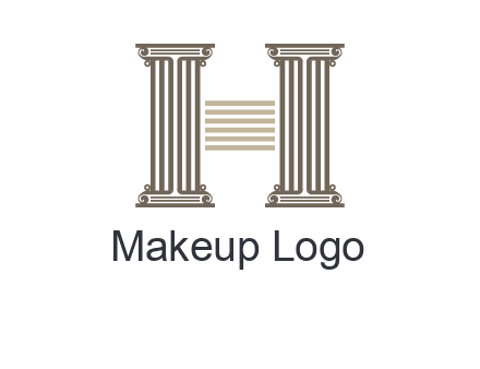 court column forming letter h logo