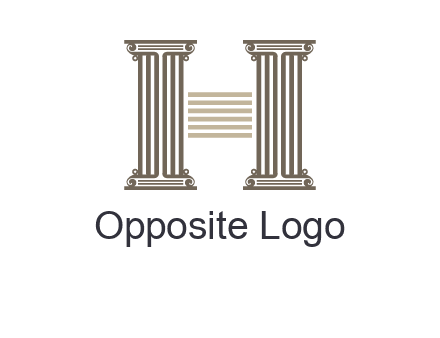 court column forming letter h logo