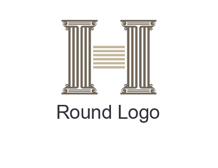 court column forming letter h logo