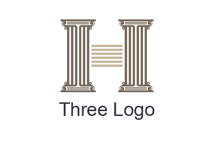 court column forming letter h logo