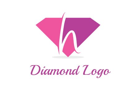letter h placed in front of a diamond shape logo