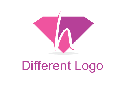 letter h placed in front of a diamond shape logo