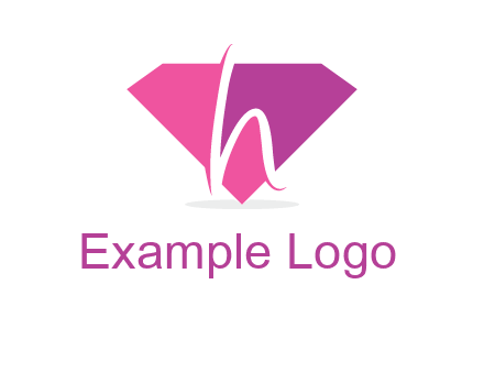 letter h placed in front of a diamond shape logo