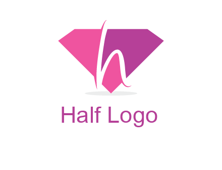 letter h placed in front of a diamond shape logo