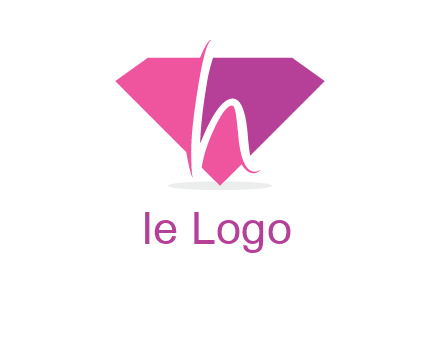 letter h placed in front of a diamond shape logo