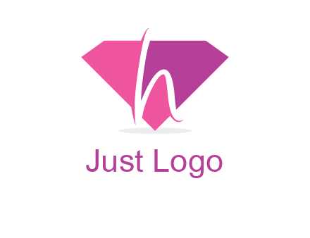 letter h placed in front of a diamond shape logo