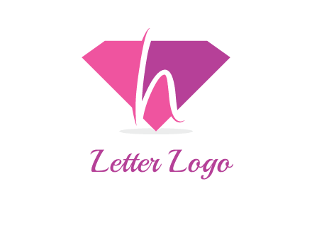 letter h placed in front of a diamond shape logo