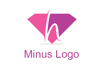 letter h placed in front of a diamond shape logo