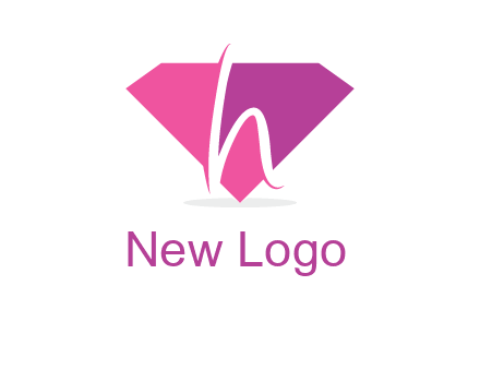 letter h placed in front of a diamond shape logo
