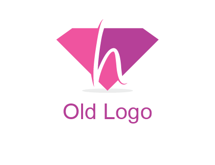 letter h placed in front of a diamond shape logo
